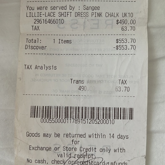 Reiss Pink Lace Dress - Picture 4 of 4